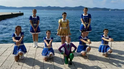 Zadnji trening uz more prije natjecanja/Foto: Gare&scaron;ničke mažoretkinje