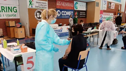 Sutra je za rizične skupine u Bjelovaru&nbsp;organizirano cijepljenje&nbsp;s trećom dozom cjepiva/ Foto: Deni Marčinković