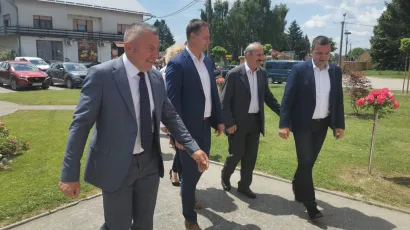Fredi Pali, Marko Marušić, Martin Gojani i Dario Hrebak na proslavi Dana Općine Velika Pisanica/ Foto: BBŽ