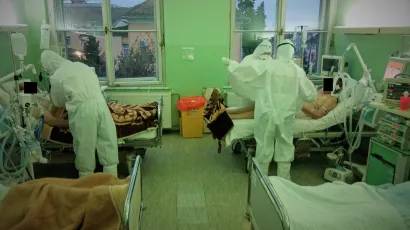 Redovita kontrola pacijenata na covid odjelu bjelovarske bolnice/Foto: Deni Marčinković