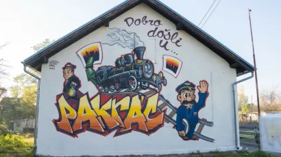 Zid pakračkog željezničkog kolodvora sada je među najljep&scaron;im mjestima u gradu, tvrde odu&scaron;evljeni građani/Foto: Tomislav Novinc
