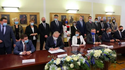 Potpisivanje Razvojnog sporazuma sjeverozapadnih županija u Varaždinu/Foto: Davor Pongracic/CROPIX