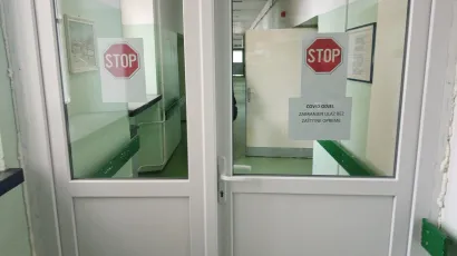 Ulaz na Covid odjel Opće bolnice Bjelovar/Foto: Deni Marčinković