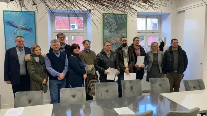 Čazmanski kulturnjaci s gradonačelnikom/ Foto: I. Gusić