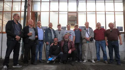 Biv&scaron;i Dalitovci s autorom izložbe Krunom Lokotarom/ Foto: Nikica Puhalo