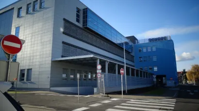 Pogled na novu bolnicu od Doma zdravlja u kojoj će se od utorka Bjelovarčani moći cijepiti/Foto: Martina Čapo