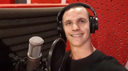 Luka Prgić Prga na snimanju u Zagrebu/Foto: Privatni album