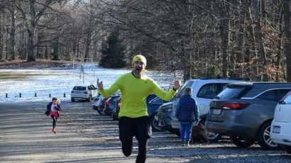 Daruvarčanin Ratko Boro&scaron; na ulasku u cilj/Foto: Omanovac zimska trening liga