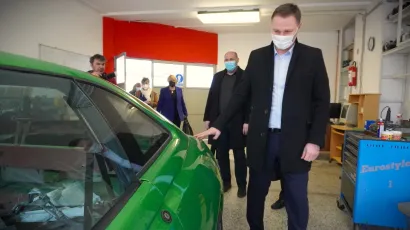 Budući električni automobil kojeg će napraviti učenici Tehničke &scaron;kole s učiteljima/Foto: Nikica Puhalo/MojPortal.hr<br>