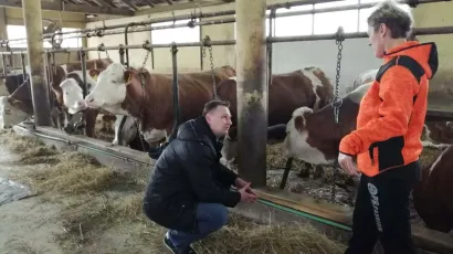 Župan Marko Maru&scaron;ić na farmi obitelji Dreta/Foto: BBŽ