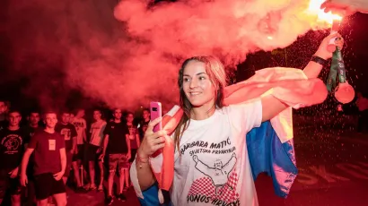 Doček Barbare Matić na splitskim Pujankama nakon &scaron;to je na Svjetskom prvenstvu u judu u Budimpe&scaron;ti osvojila zlato/Foto: Sa&scaron;a Buric/CROPIX