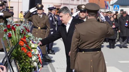Predsjednik Zoran Milanović u Pakracu/Foto: Nikica Puhalo