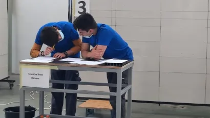 U disciplini Kućne instalacije učenici 3.s Ivan Karlo Draksler i Klario Kolar pod mentorstvom Maria Havraneka osvojili su četvrto mjesto/Foto: Tehnička &scaron;kola Daruvar