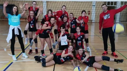 Mlade daruvarske odbojka&scaron;ice nakon pobjede/Foto: OK Daruvar