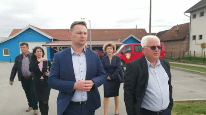 Načelnik Bakunić iznimno je zadovoljan županovim posjetom/ Foto: BBŽ