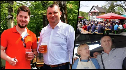 Predsjednik daruvarskog SDP-a Igor Jare&scaron; i gradonačelnik Grada Daruvara Damir Lneniček (HDZ)/Foto: SDP