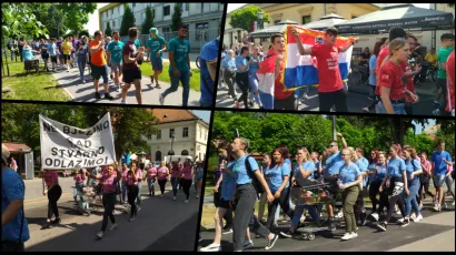 Bjelovarski maturanti slave zadnji dan nastave/ Foto: Deni Marčinković