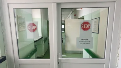 Ulaz na Covid odjel Opće bolnice Bjelovar/Foto: Deni Marčinković