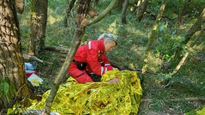 Žena je pronađena u &scaron;umi kod Kukunjevca/Foto: HGSS Stanica Požega
