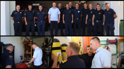 Župan Maru&scaron;ić posjetio je vatrogasce iz BBŽ-a koji su na dislokaciji u Konavlima/Foto: BBŽ