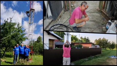 Napravljene su dvije antene, jedna za prijem a druga za predaju. Natjecanje je trajalo 24 sata i u tom periodu odrađeno je 382 veze s radioamaterima iz cijelog svijeta/Foto: Compas