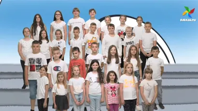 Pakrački klinci izvode pjesmu o Pakracu koja je premijerno prikazana na Dječjoj TV/Foto: Screenshot Dječja TV