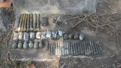 Pronađeno oružje/ Foto: PU bjelovarsko-bilogorske