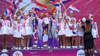 Zlato za Čazmanske mažoretkinje kadetkinje/Foto: Mia Belak<br>