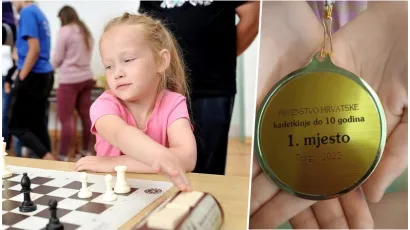 Iznimno talentiana Renata Hranilović (10) želi ići na Europsko prvenstvo u &scaron;ahu, ali joj nedostaje novca za put/Foto: Privatni album