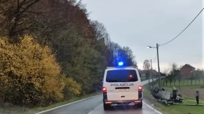 Policija na mjestu nesreće obavlja očevid/Foto: Čitatelj