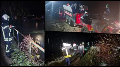 Vatrogasci su cijelu noć proveli na terenu/ Foto: JVP Gare&scaron;nica