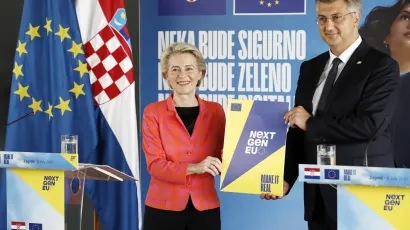 Ursula von der Leyen i Andrej Plenkovic/ Foto: Tomislav Kristo/CROPIX