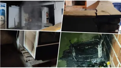 Policija će otkriti uzrok požara/Foto: HNK Jovača Marino Selo