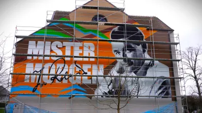 Mural Ive Robića, rođenog Gare&scaron;ćana, na Hrvatskom domu u Gare&scaron;nici gotovo je pri kraju/Foto: Nikica Puhalo/MojPortal.hr