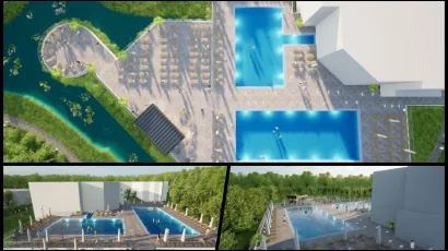 Vizualizacija moderniziranih Daruvarskih toplica/Izvor: Zelena gradnja d.o.o.<br>