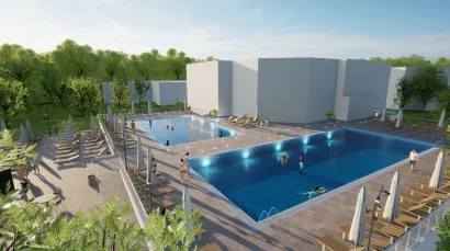 Vizualizacija moderniziranih Daruvarskih toplica/Izvor: Zelena gradnja d.o.o.<br>