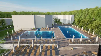 Vizualizacija moderniziranih Daruvarskih toplica/Izvor: Zelena gradnja d.o.o.<br>