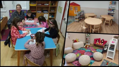 Jučer su pred&scaron;kolci iz Velike Trnovitice u&scaron;li u novouređeni objekt DV Maslačak/Foto: KruGare&scaron;nica