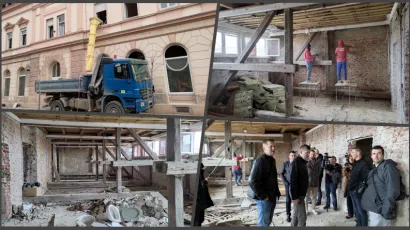 Počela konstrukcijska obnova budućeg studentskog doma u Bjelovaru/ Foto: Deni Marčinković