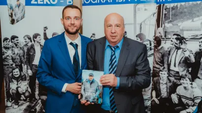 Velimir Zajec i autor biografije Sanjin &Scaron;panović/Foto: Privatni album
