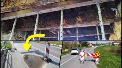 Iako je zbog o&scaron;tećenja na snazi zabrana prometa, on se i dalje odvija potpuno neometano/Foto: Mario Barać