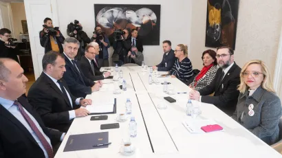 Premijer Andrej Plenković sastao se s predstavnicima liječnika/Foto: Goran Mehkek/CROPIX