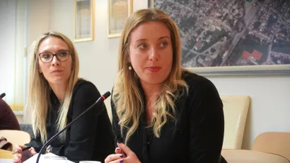 Ines Marijanović i Tanja Herceg, vijećnice s liste Nezavisne liste Damira Bajsa/Foto: Nikica Puhalo/MojPortal.hr