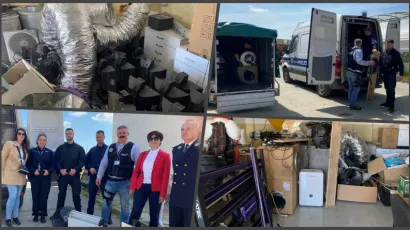 Bjelovarska policija križevačkom učili&scaron;tu predala opremu za uzgoj marihuane/ Foto: PU bjelovarsko-bilogorska