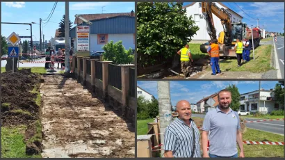 Počela gradnja nogostupa uz Križevačku cestu/ Foto: Deni Marčinković