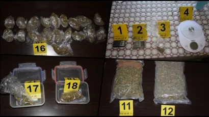 Ovo su policajci prona&scaron;li kod mladića u Bjelovaru/Foto: PU bjelovarsko-bilogorska