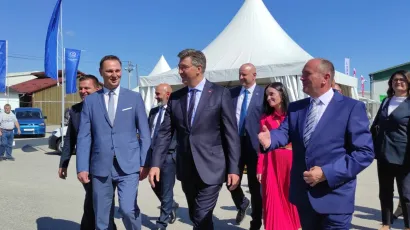 Žuoan Marko Maru&scaron;ić, premijer Andrej Plenković, ministrica poljoprivrede Marija Vučković i direktor sajma Zlatko Salaj/Foto: Martina Čapo