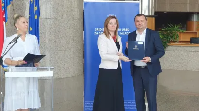 Državna tajnica Željka Josić i gradonačelnik Grada Daruvara Damir Lneniček/Foto: MDOMS