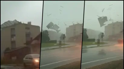 Oluja je u Lipiku oddnijela krov, video možete pogledati na na&scaron;oj Facebook stranici https://www.facebook.com/MojPortal.hr