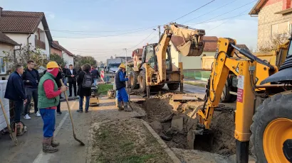 Puknuće cijevi u Hebrangovoj moguće je i dalje/ Foto: Deni Marčinković
